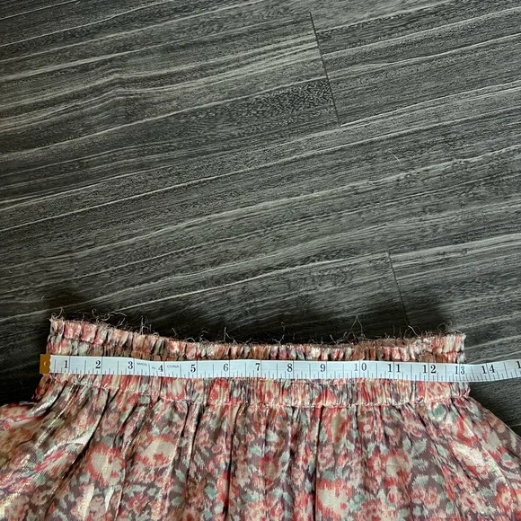 LoveShackFancy Silk Pomegranate Floral Metallic Skirt - Picture 10 of 14